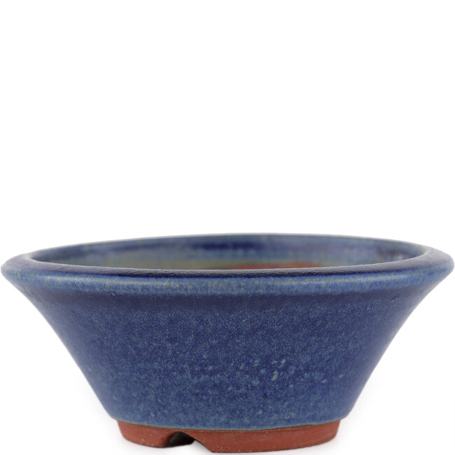 Pot à bonsaï rond bleu par Eime Yozan - 120 x 120 x 50 mm