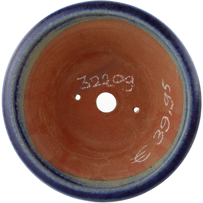 Runder blauer Bonsaitopf von Eime Yozan – 120 x 120 x 50 mm