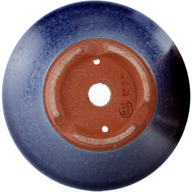 Maceta redonda para bonsái azul de Eime Yozan - 120 x 120 x 50 mm