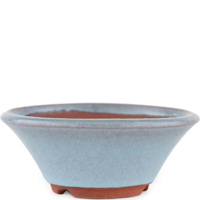 Pot à bonsaï rond bleu par Eime Yozan - 120 x 120 x 45 mm