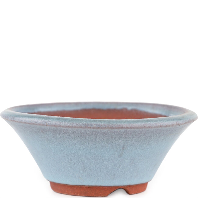 Pot à bonsaï rond bleu par Eime Yozan - 120 x 120 x 45 mm