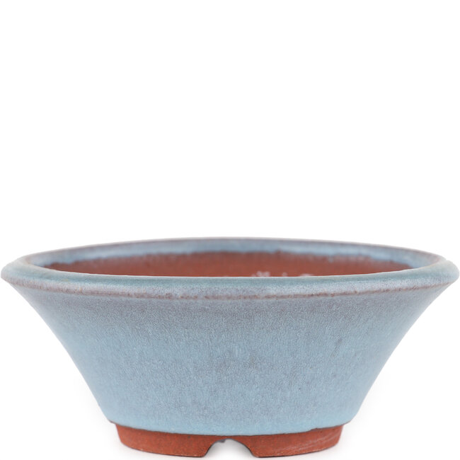 Vaso bonsai rotondo blu di Eime Yozan - 120 x 120 x 45 mm