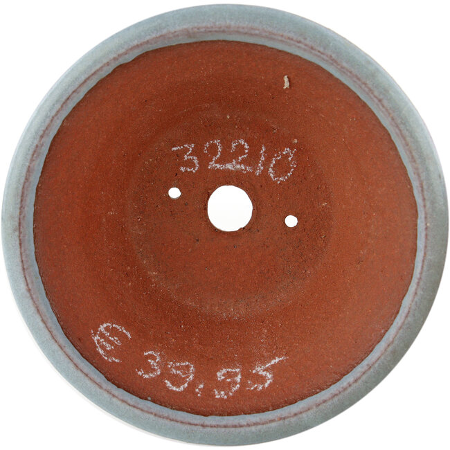 Ronde blauwe bonsaipot van Eime Yozan - 120 x 120 x 45 mm