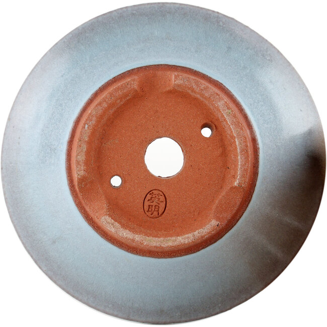 Pot à bonsaï rond bleu par Eime Yozan - 120 x 120 x 45 mm