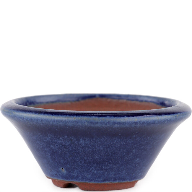 Maceta redonda para bonsái azul de Eime Yozan - 95 x 95 x 40 mm