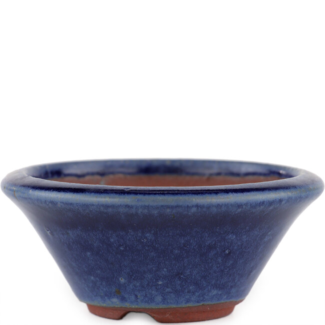 Maceta redonda para bonsái azul de Eime Yozan - 95 x 95 x 40 mm