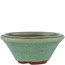 Vaso bonsai rotondo verde di Eime Yozan - 100 x 100 x 40 mm