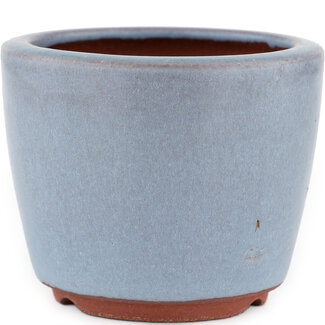  Eimei ( Yozan kiln) 105 mm blaue Bonsaischale von Eime Yozan, Tokoname, Japan