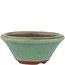 Pot à bonsaï rond vert par Eime Yozan - 100 x 100 x 40 mm