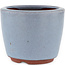 Vaso bonsai rotondo blu di Eime Yozan - 105 x 105 x 85 mm