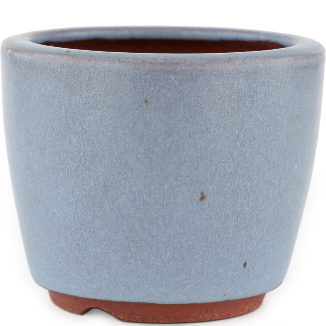 Vaso bonsai rotondo blu di Eime Yozan - 105 x 105 x 85 mm