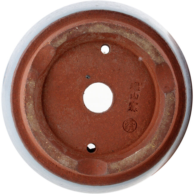 Pot à bonsaï rond bleu par Eime Yozan - 105 x 105 x 85 mm