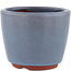 Pot à bonsaï rond bleu par Eime Yozan - 105 x 105 x 85 mm