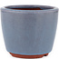Pot à bonsaï rond bleu par Eime Yozan - 105 x 105 x 85 mm