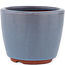 Pot à bonsaï rond bleu par Eime Yozan - 105 x 105 x 85 mm