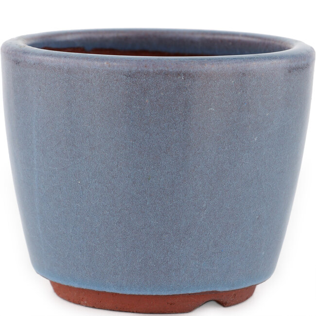 Maceta redonda para bonsái azul de Eime Yozan - 105 x 105 x 85 mm