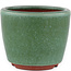 Pot à bonsaï rond vert par Eime Yozan - 105 x 105 x 85 mm