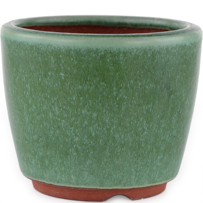 Maceta redonda para bonsái verde de Eime Yozan - 105 x 105 x 85 mm