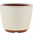 Vaso bonsai rotondo bianco sporco di Eime Yozan - 105 x 105 x 85 mm