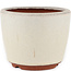 Maceta redonda para bonsái blanquecino de Eime Yozan - 105 x 105 x 85 mm