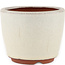 Maceta redonda para bonsái blanquecino de Eime Yozan - 105 x 105 x 85 mm