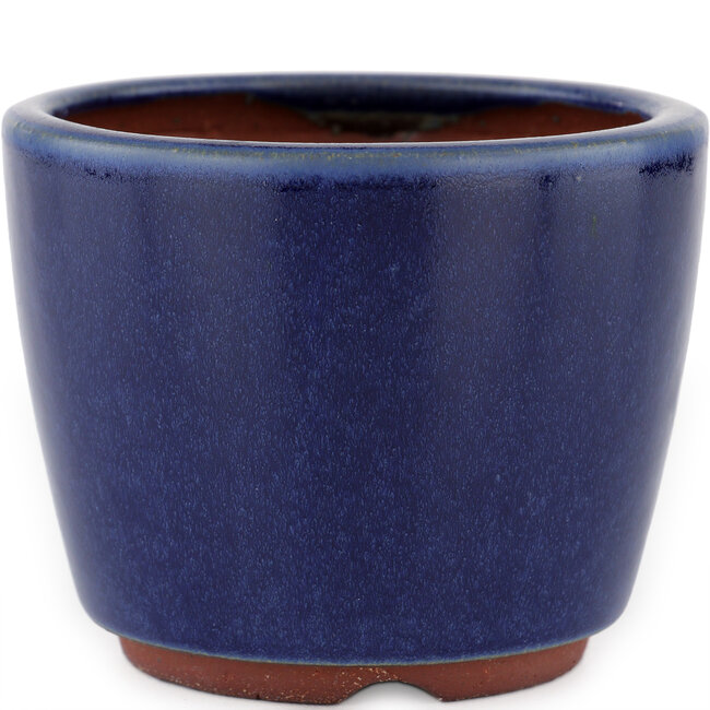 Maceta redonda para bonsái azul de Eime Yozan - 105 x 105 x 85 mm