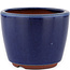 Pot à bonsaï rond bleu par Eime Yozan - 105 x 105 x 85 mm
