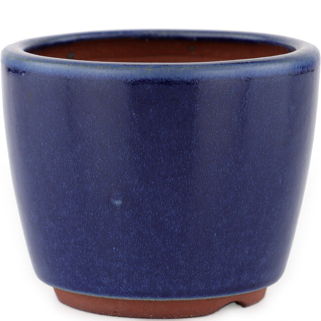 Maceta redonda para bonsái azul de Eime Yozan - 105 x 105 x 85 mm