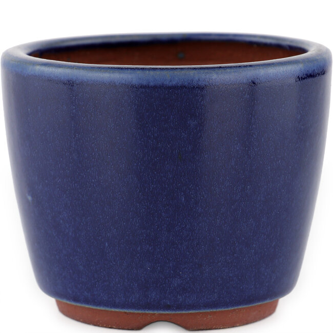 Maceta redonda para bonsái azul de Eime Yozan - 105 x 105 x 85 mm