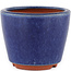 Pot à bonsaï rond bleu par Eime Yozan - 90 x 90 x 75 mm