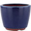 Round blue bonsai pot by Eime Yozan - 105 x 105 x 85 mm