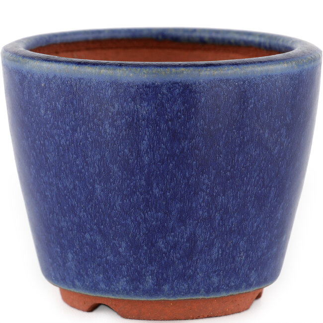 Runder blauer Bonsaitopf von Eime Yozan – 90 x 90 x 75 mm
