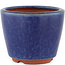 Pot à bonsaï rond bleu par Eime Yozan - 90 x 90 x 75 mm
