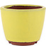 Pot à bonsaï rond jaune par Eime Yozan - 90 x 90 x 75 mm