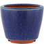 Pot à bonsaï rond bleu par Eime Yozan - 90 x 90 x 75 mm