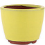 Pot à bonsaï rond jaune par Eime Yozan - 90 x 90 x 75 mm