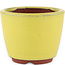 Vaso bonsai rotondo giallo di Eime Yozan - 90 x 90 x 75 mm