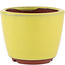 Pot à bonsaï rond jaune par Eime Yozan - 90 x 90 x 75 mm