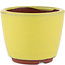Pot à bonsaï rond jaune par Eime Yozan - 90 x 90 x 75 mm