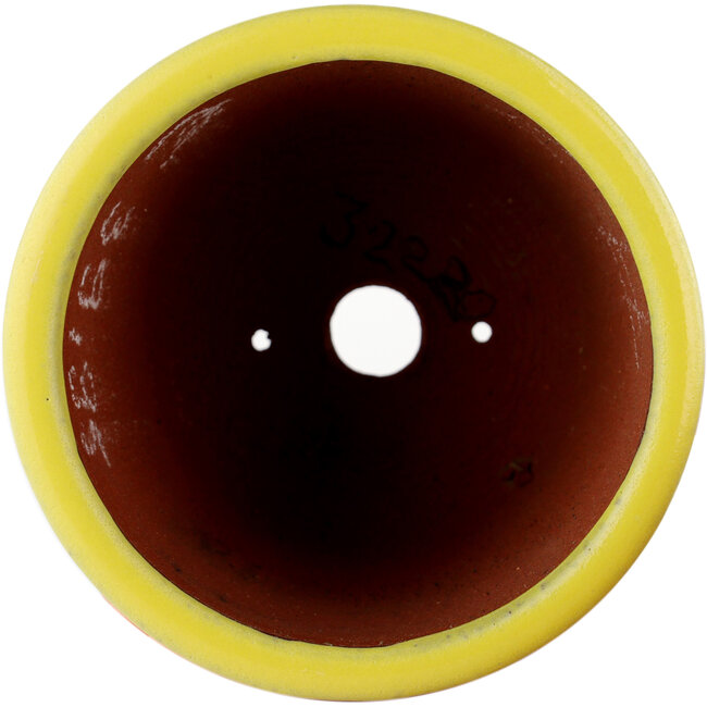 Maceta redonda para bonsái amarilla de Eime Yozan - 90 x 90 x 75 mm
