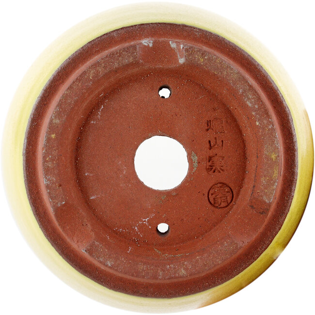 Maceta redonda para bonsái amarilla de Eime Yozan - 90 x 90 x 75 mm