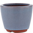 Vaso bonsai rotondo blu di Eime Yozan - 90 x 90 x 70 mm