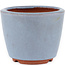 Vaso bonsai rotondo blu di Eime Yozan - 90 x 90 x 70 mm