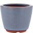 Pot à bonsaï rond bleu par Eime Yozan - 90 x 90 x 70 mm