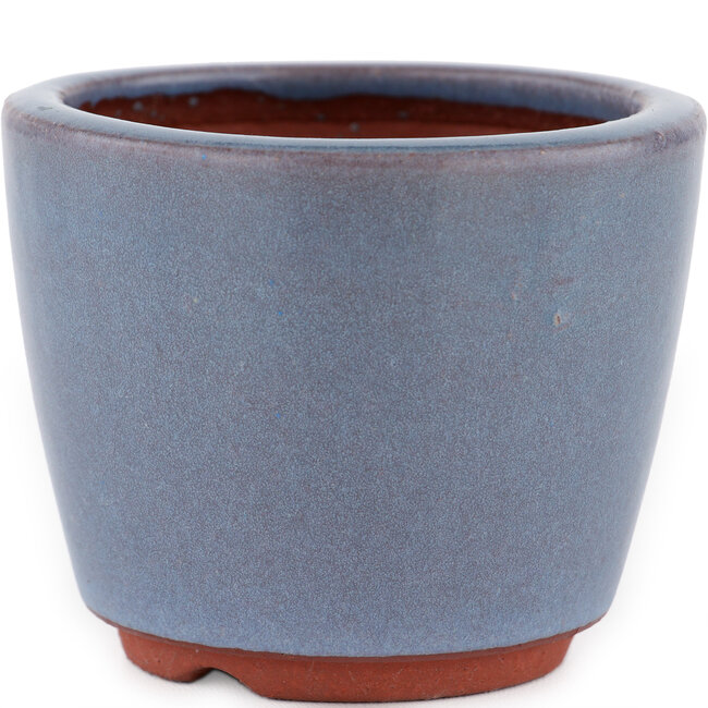 Pot à bonsaï rond bleu par Eime Yozan - 90 x 90 x 70 mm