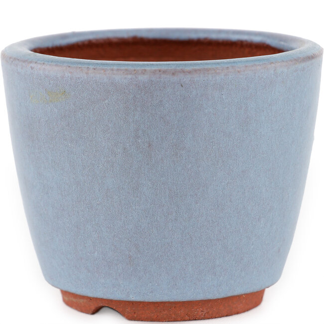 Vaso bonsai rotondo blu di Eime Yozan - 90 x 90 x 70 mm