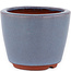 Pot à bonsaï rond bleu par Eime Yozan - 90 x 90 x 70 mm