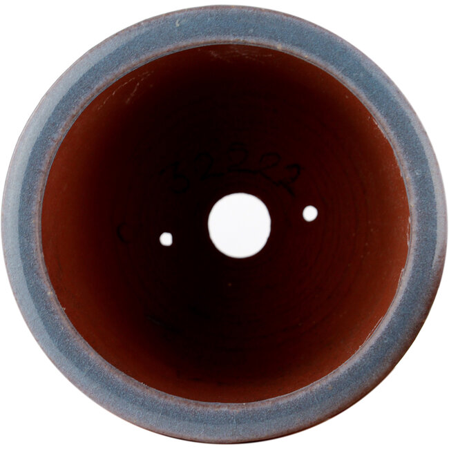 Vaso bonsai rotondo blu di Eime Yozan - 90 x 90 x 70 mm