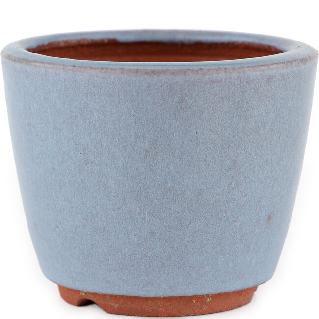 Pot à bonsaï rond bleu par Eime Yozan - 90 x 90 x 70 mm