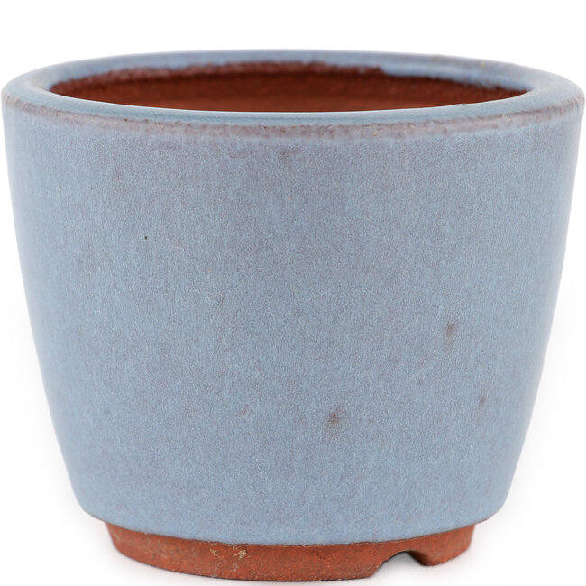 Round blue bonsai pot by Eime Yozan - 90 x 90 x 70 mm